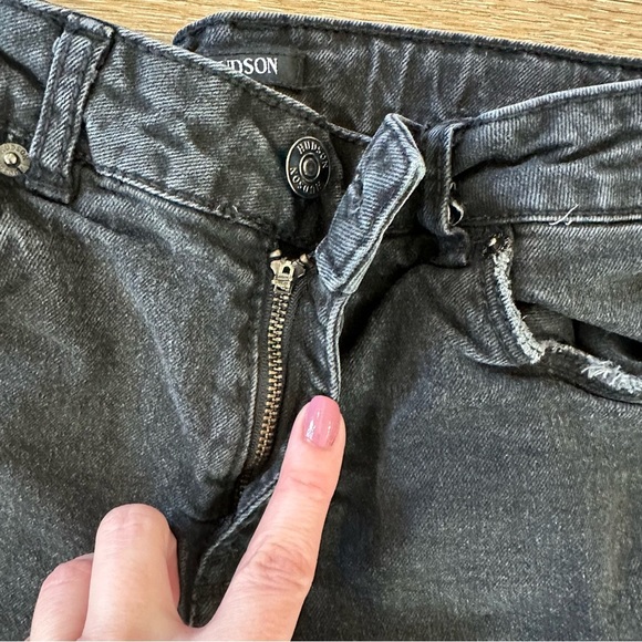 Hudson Kids Dark Wash Distressed High Rise Straight Leg Denim Jeans Sz 12 GUC - Picture 5 of 11